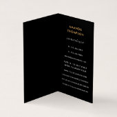 Carte de visite noir et or (Intérieur)