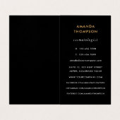 Carte de visite noir et or (Intérieur déplié)