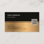 Carte de visite noir et or (Dos)