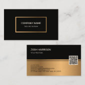 Carte de visite noir et or (Devant / Derrière)