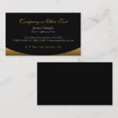 Carte De Visite Noir et or (Devant / Derrière)