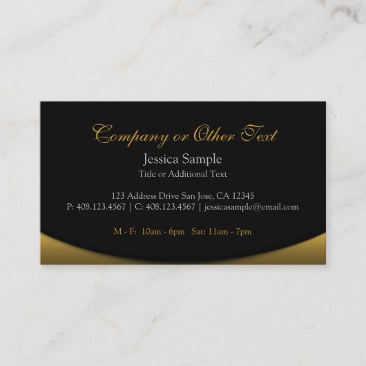 Carte De Visite Noir et or (Devant)