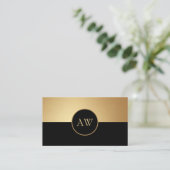 Carte De Visite Noir et Or (Debout devant)