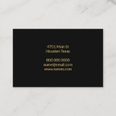 carte de visite noir et or (Dos)