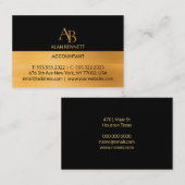 carte de visite noir et or (Devant / Derrière)