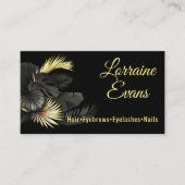 Carte De Visite Noir et Or. (Devant)