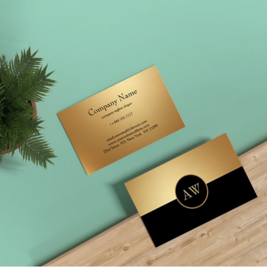 Carte De Visite Noir et Or