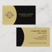 Carte De Visite Noir Et Or (Devant / Derrière)