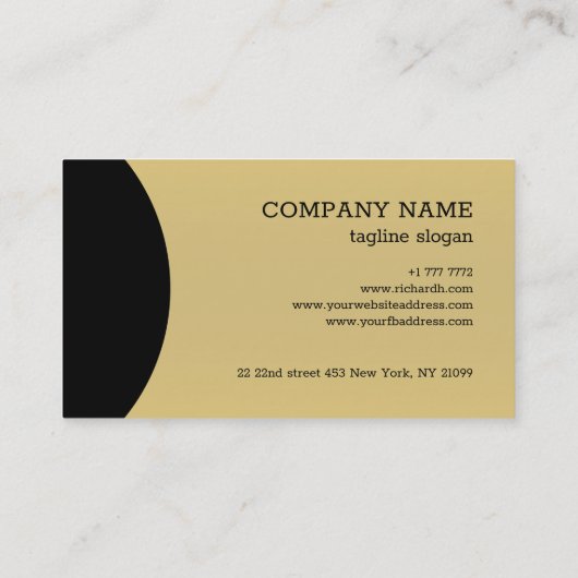Carte De Visite Noir Et Or (Dos)