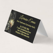 Carte De Visite Noir et Or. (Dos)