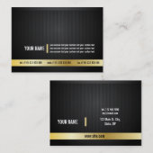 Carte De Visite Noir et or (Devant / Derrière)