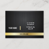 Carte De Visite Noir et or (Dos)