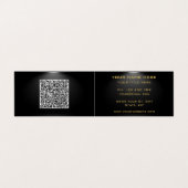 Carte de visite noir et or avec code QR (Extérieur déplié)