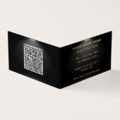 Carte de visite noir et or avec code QR (Extérieur)