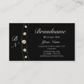 Carte De Visite Noir et or de luxe avec Monogram Professional (Dos)