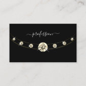 Carte De Visite Noir et or de luxe avec Monogram Professional (Devant)