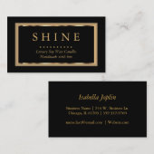 Carte De Visite Noir et or personnalisés (Devant / Derrière)
