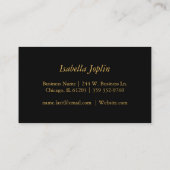 Carte De Visite Noir et or personnalisés (Dos)