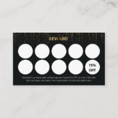 Carte de visite noir et or pour le salon à ongle (Dos)