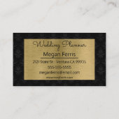 Carte De Visite Noir et Or Professionnel (Dos)