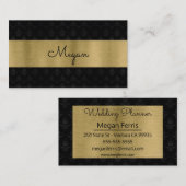 Carte De Visite Noir et Or Professionnel (Devant / Derrière)