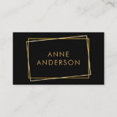 Carte De Visite Noir Et Or Professionnel Simple Et Minimal (Devant)