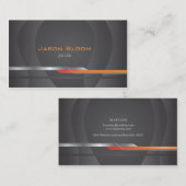 Carte De Visite Noir et orange (Devant / Derrière)