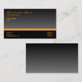 Carte de visite noir et orange audacieux (Devant / Derrière)