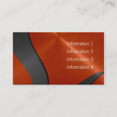 Carte De Visite Noir et orange Luxury Metallic 2 (Dos)