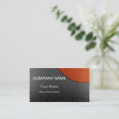 Carte De Visite Noir et orange Luxury Metallic 4 (Debout devant)