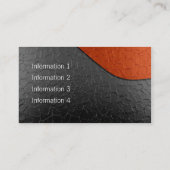 Carte De Visite Noir et orange Luxury Metallic 4 (Dos)