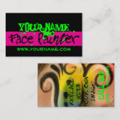 Carte De Visite Noir et rose (Devant / Derrière)