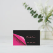 Carte De Visite Noir et rose (Debout devant)