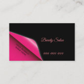 Carte De Visite Noir et rose (Devant)