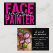 Carte De Visite Noir et rose (Devant / Derrière)