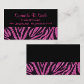 Carte de visite noir et rose de professionnel de (Devant / Derrière)