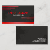 Carte De Visite Noir et rouge (Devant / Derrière)