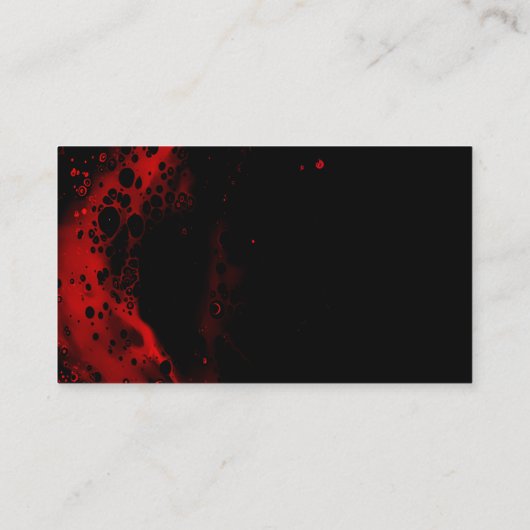 Carte de visite noir et rouge  (Dos)