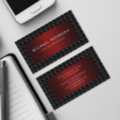 Carte De Visite Noir et rouge classique