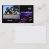 Carte de visite noir et rouge de motocyclette (Devant / Derrière)