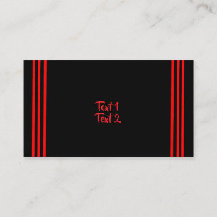 Carte De Visite Noir et rouge Personnalisable