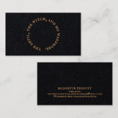 Carte de visite noir et simple (Devant / Derrière)