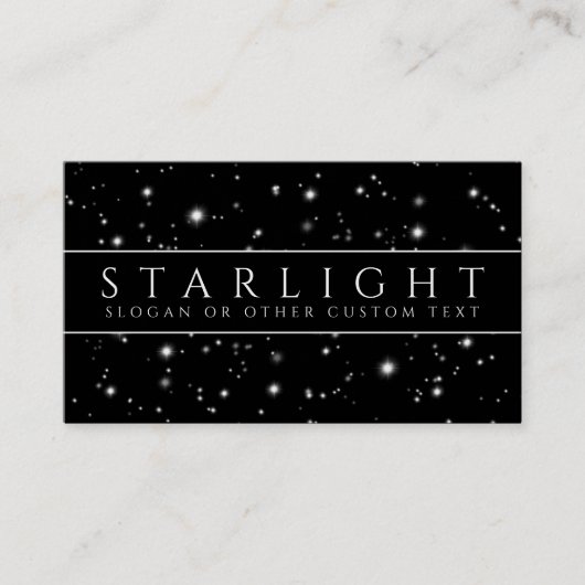 Carte De Visite Noir étoile (Devant)