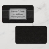 Carte De Visite Noir exécutif (Devant / Derrière)