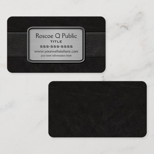 Carte De Visite Noir exécutif (Devant / Derrière)