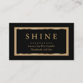 Carte De Visite Noir fait sur commande et or (Devant)