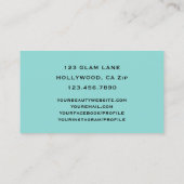 Carte De Visite Noir fascinant de Teal de prolongements de cil de (Dos)