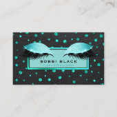 Carte De Visite Noir fascinant de Teal de prolongements de cil de (Devant)