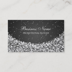 Carte De Visite Noir fascinant d'étincelle d'étoile