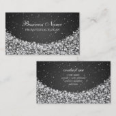 Carte De Visite Noir fascinant d'étincelle d'étoile (Devant / Derrière)